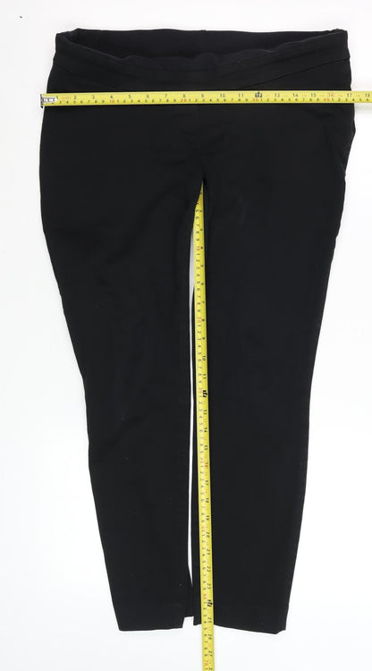 Womens UK Size M H&M Regular Fit Casual Workwear Travel Black Trousers