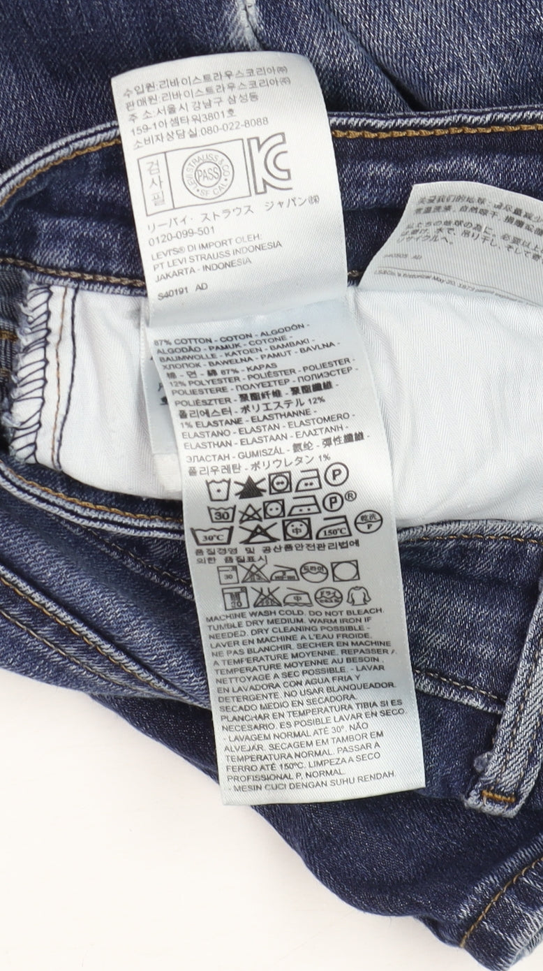 Womens UK Size 8 Levi's Slim Fit Skinny Blue Jeans