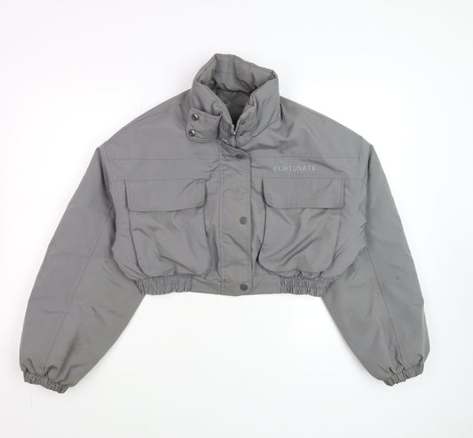 Womens UK Size M Dazy Grey Puffer Jacket
