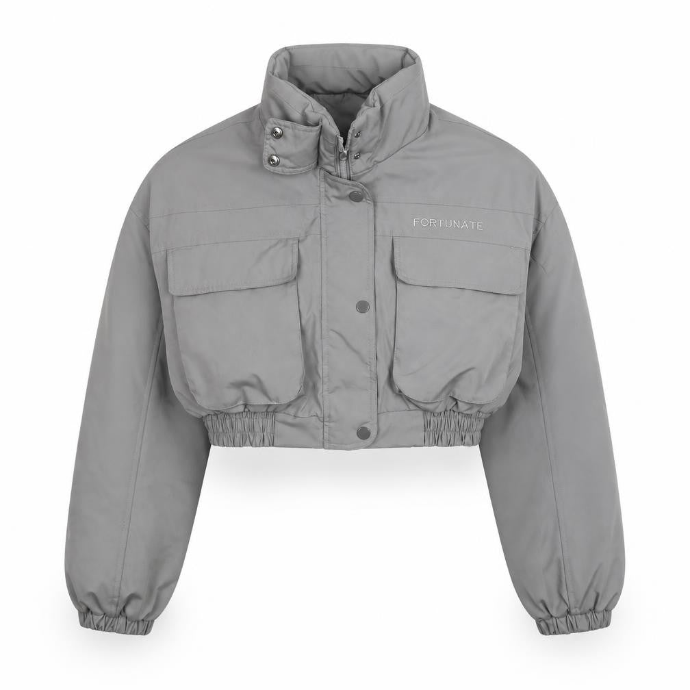 Womens UK Size M Dazy Grey Puffer Jacket