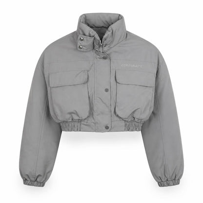 Womens UK Size M Dazy Grey Puffer Jacket