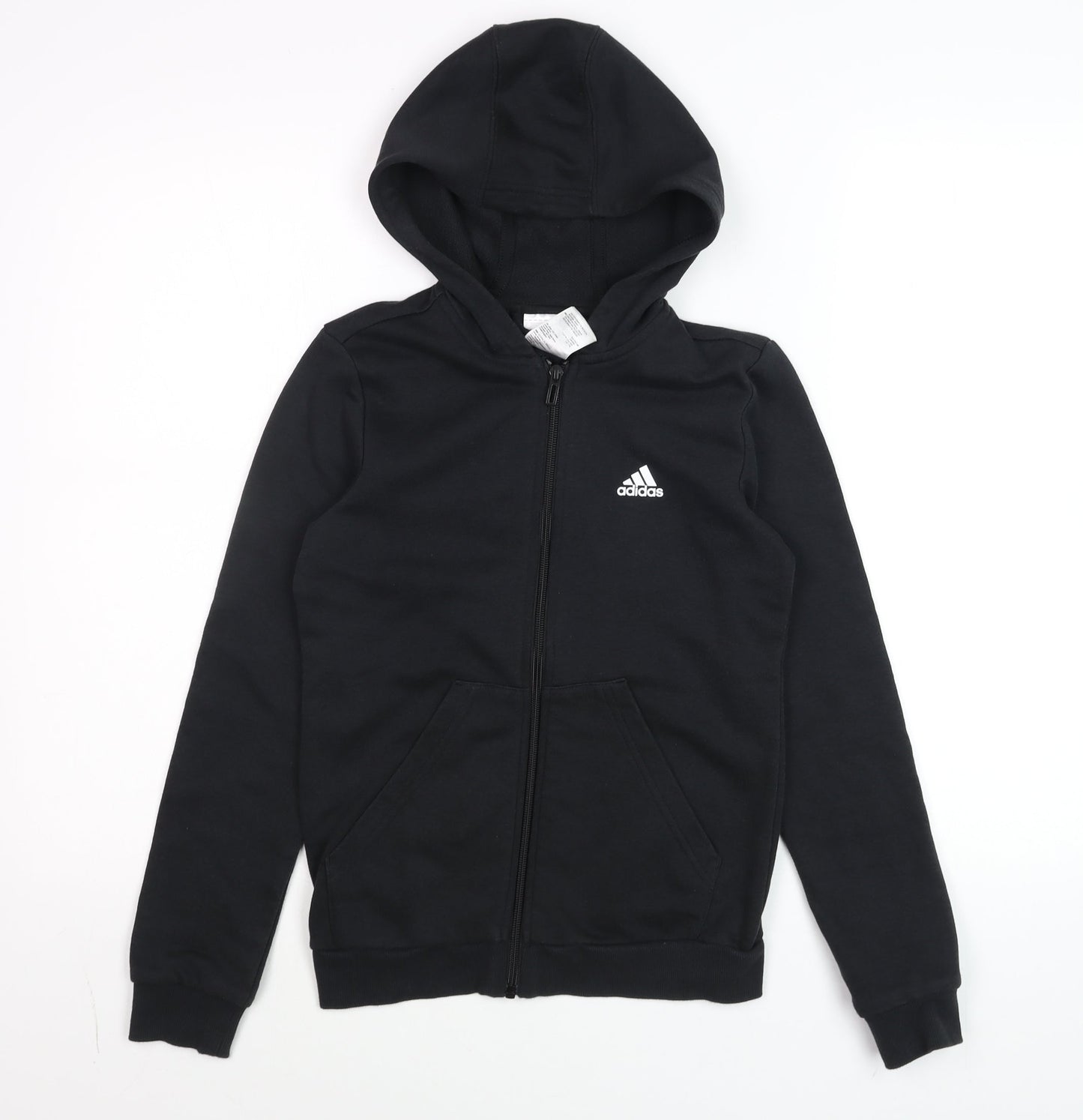 Boys UK Size 11-12 Years adidas Black Full Zip Hoodie