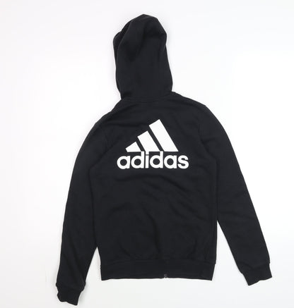 Boys UK Size 11-12 Years adidas Black Full Zip Hoodie