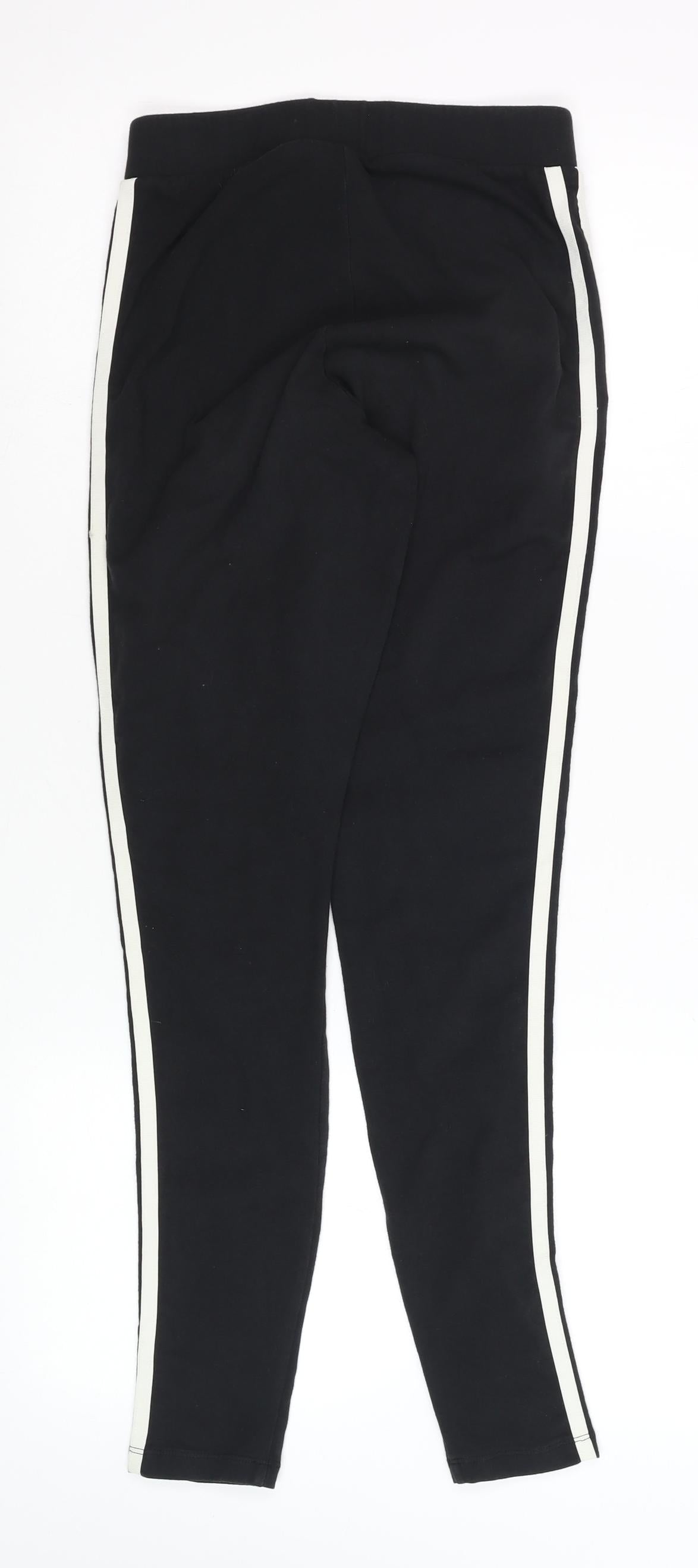 Womens UK Size 8 adidas Slim Fit Leggings Black Leggings