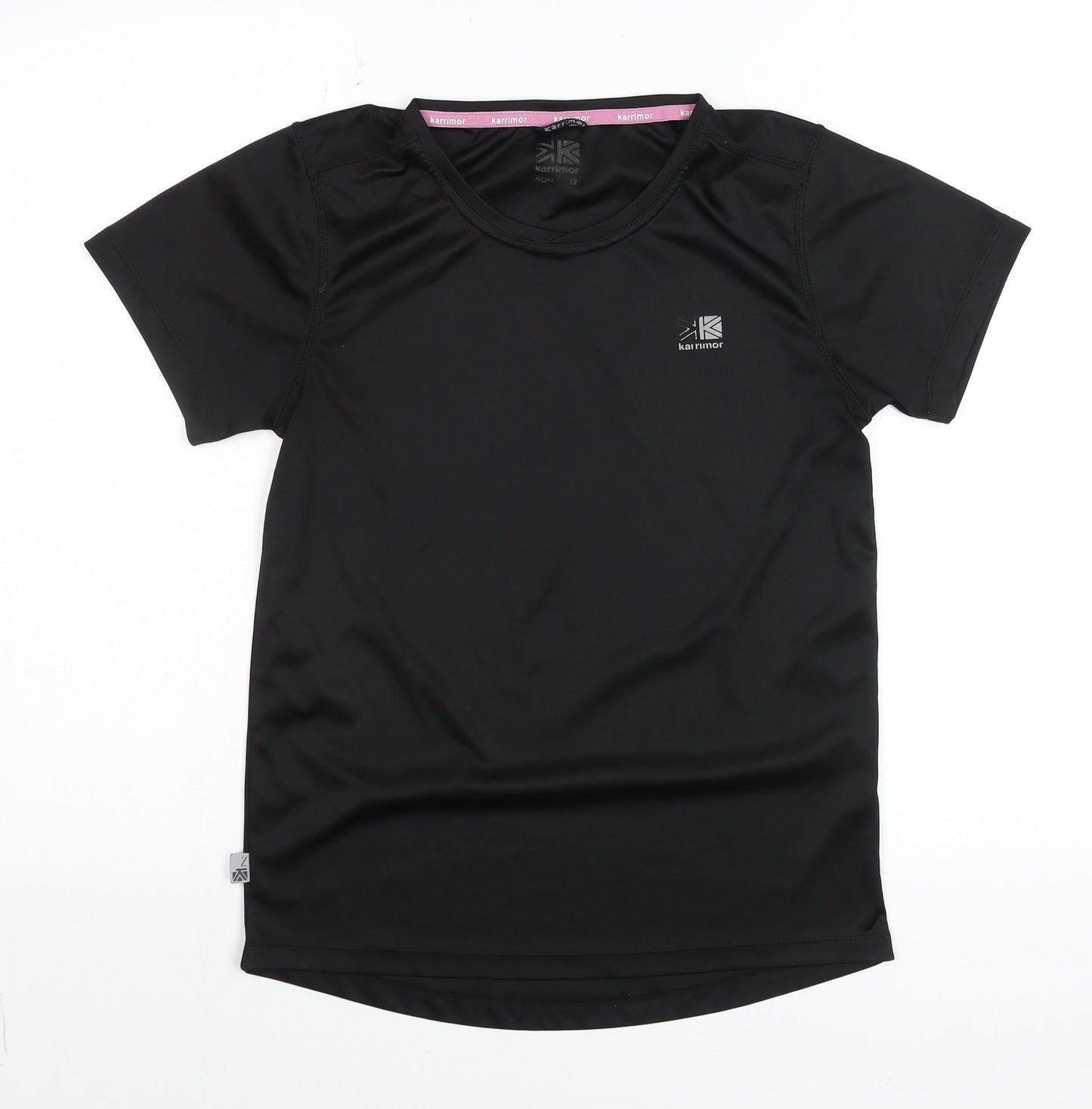 Womens UK Size 12 Karrimor Black Running & Jogging Gym & Training Fitness T-Shir
