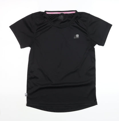 Womens UK Size 12 Karrimor Black Running & Jogging Gym & Training Fitness T-Shir