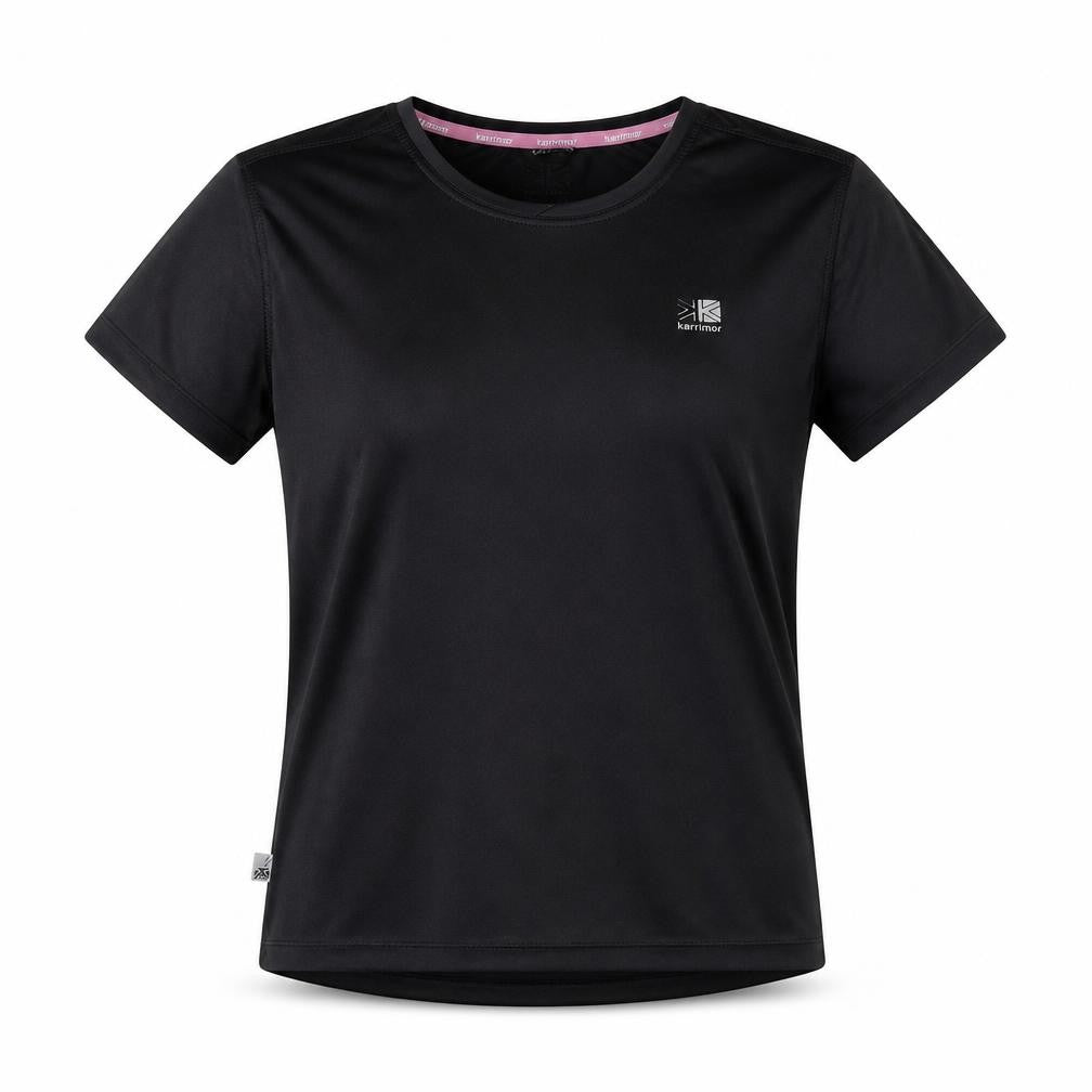 Womens UK Size 12 Karrimor Black Running & Jogging Gym & Training Fitness T-Shir