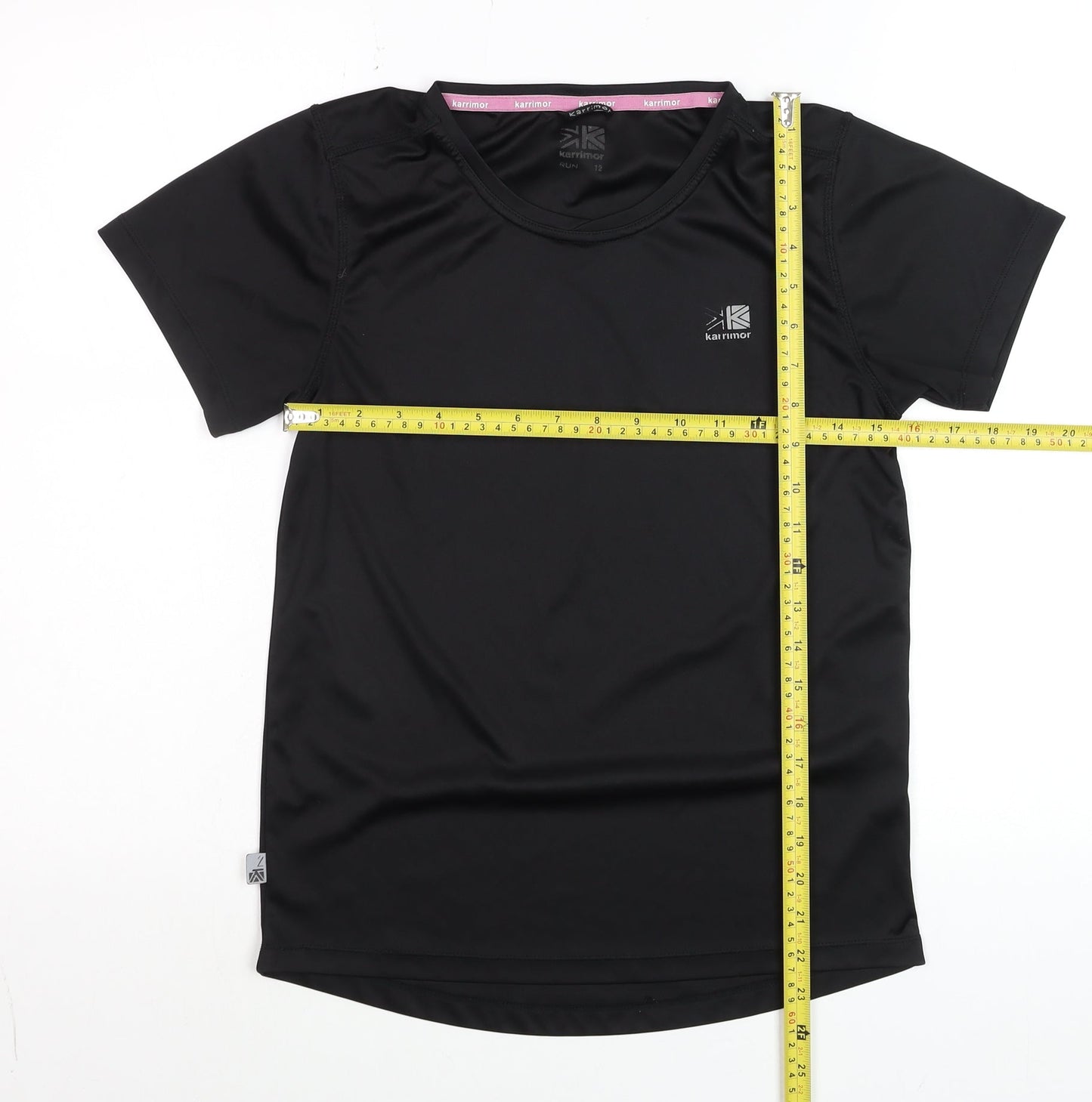 Womens UK Size 12 Karrimor Black Running & Jogging Gym & Training Fitness T-Shir