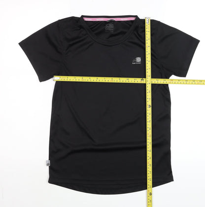 Womens UK Size 12 Karrimor Black Running & Jogging Gym & Training Fitness T-Shir