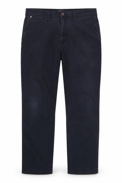 Mens UK Size 38S André Classic Fit Chino Black Trousers
