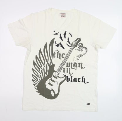 Mens UK Size M JACK & JONES White  T-Shirt
