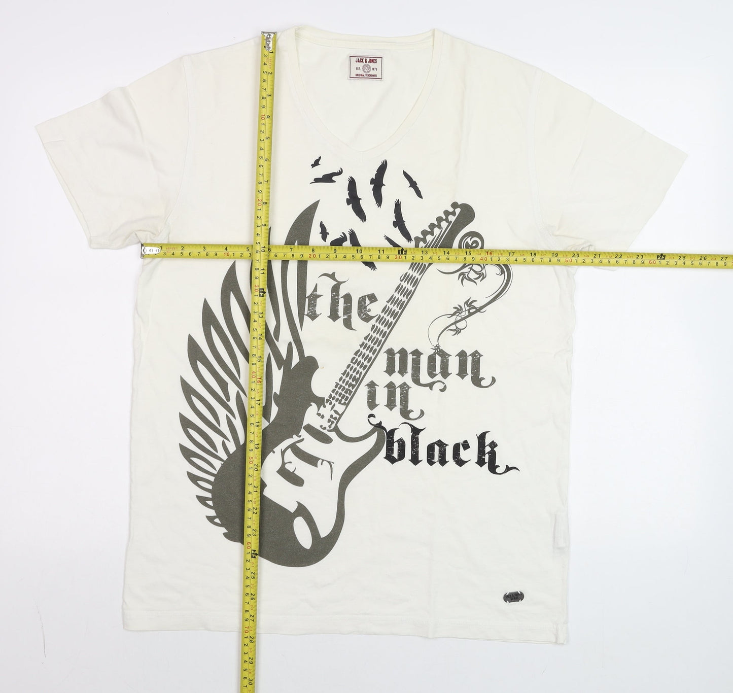 Mens UK Size M JACK & JONES White  T-Shirt