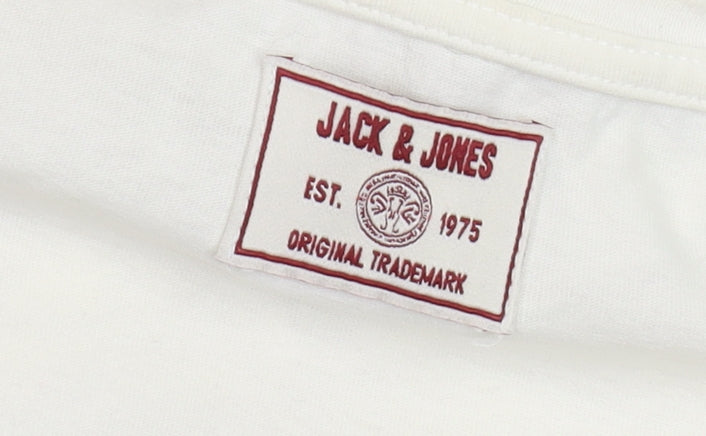 Mens UK Size M JACK & JONES White  T-Shirt