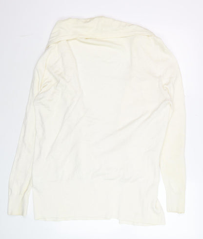 Womens UK Size L French Connection Ivory Cardigan Jumper