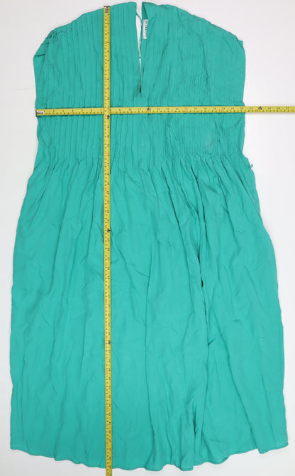 Gallery Women’s Green Size 16 Sleeveless A-Line Knee Length Dress