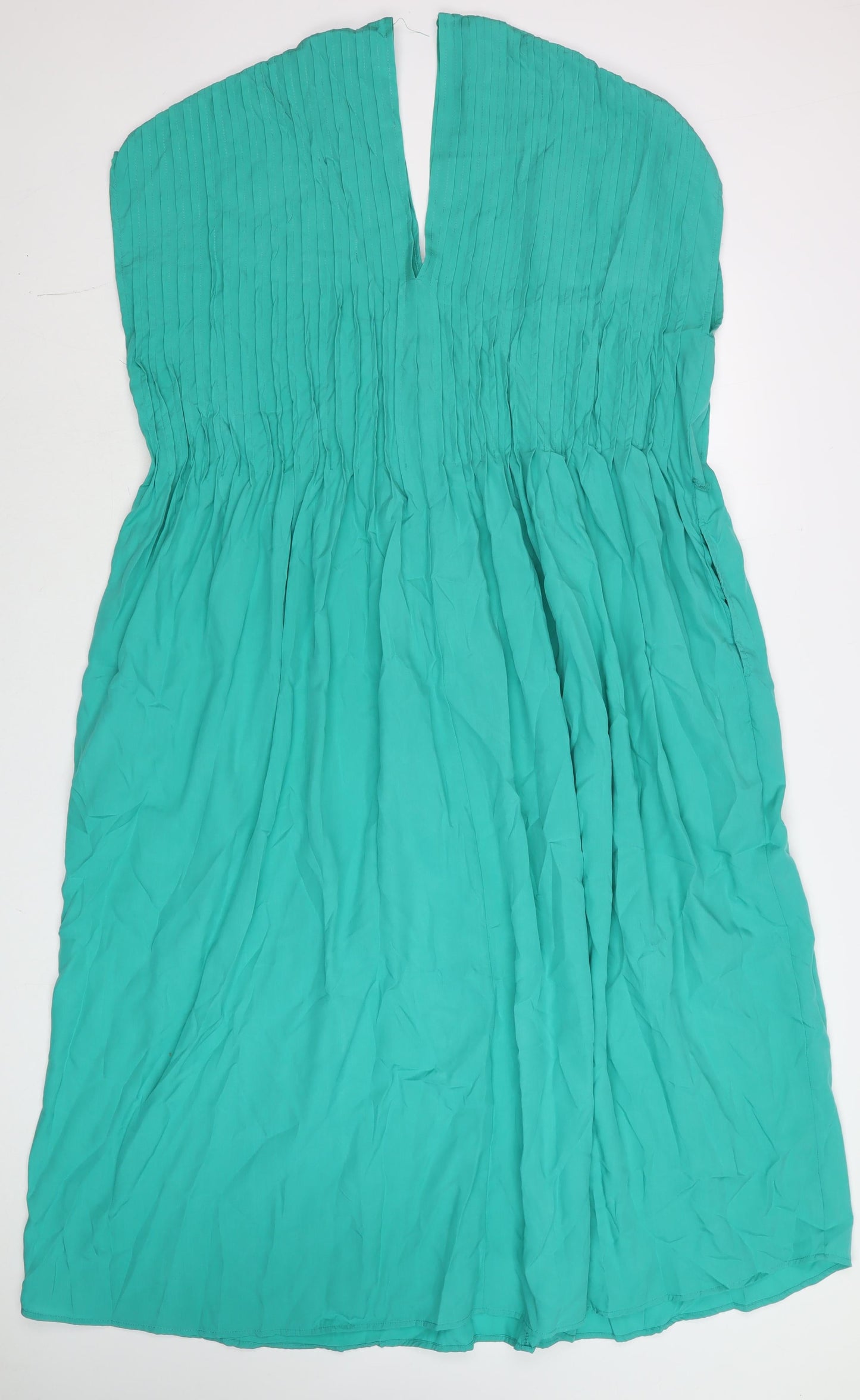 Gallery Women’s Green Size 16 Sleeveless A-Line Knee Length Dress