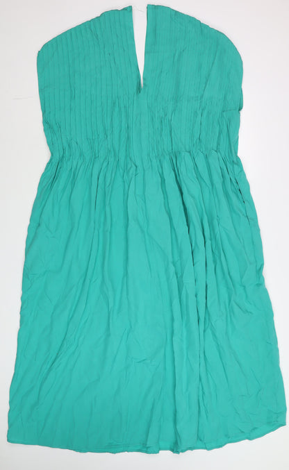Gallery Women’s Green Size 16 Sleeveless A-Line Knee Length Dress