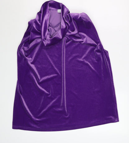 Womens UK Size L Gallery Purple Camisole Blouse