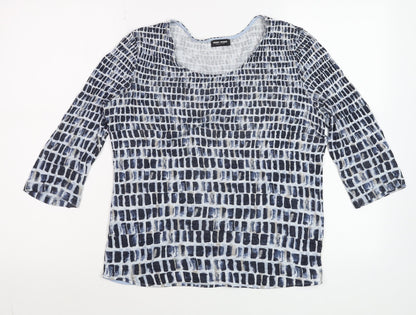 Womens UK Size 10 Gerry Weber Blue Basic T-Shirt