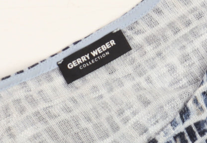 Womens UK Size 10 Gerry Weber Blue Basic T-Shirt