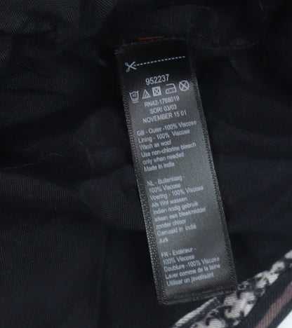 Monsoon Women's Black Geometric Boho Shift Dress Size 16