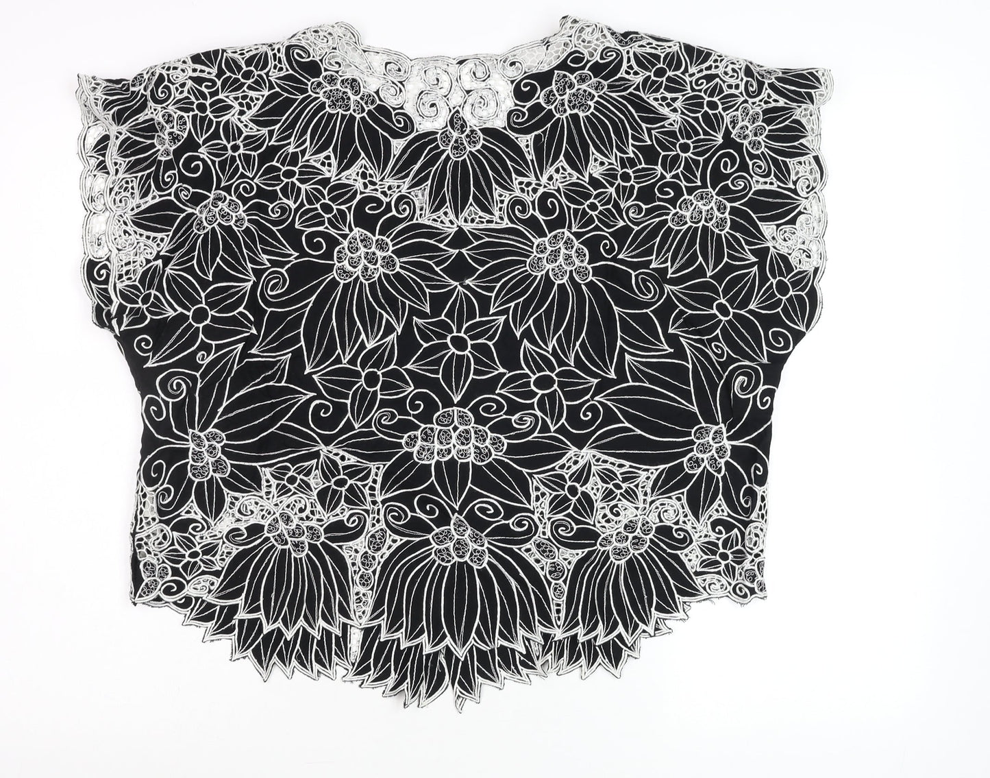 Womens UK Size L Stephany Black Tunic Blouse