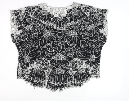 Womens UK Size L Stephany Black Tunic Blouse