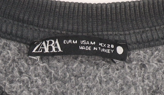 Womens UK Size M Zara Black Pullover Sweatshirt