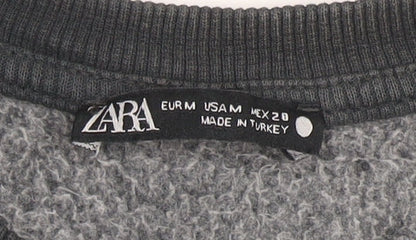 Womens UK Size M Zara Black Pullover Sweatshirt