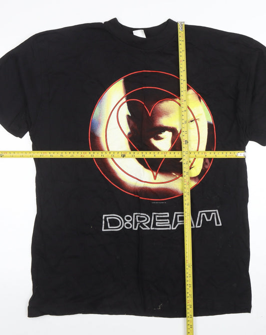 Mens UK Size L D:Ream Black  T-Shirt