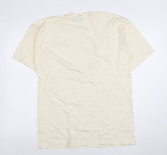 Mens UK Size M Twin Island Cotton Beige  T-Shirt