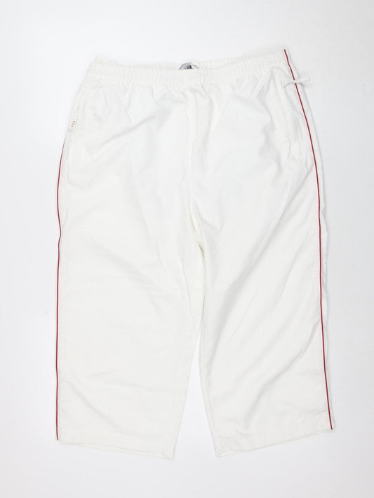 Mens UK Size M U.S. Athletic Regular Fit Track Pants White Trousers