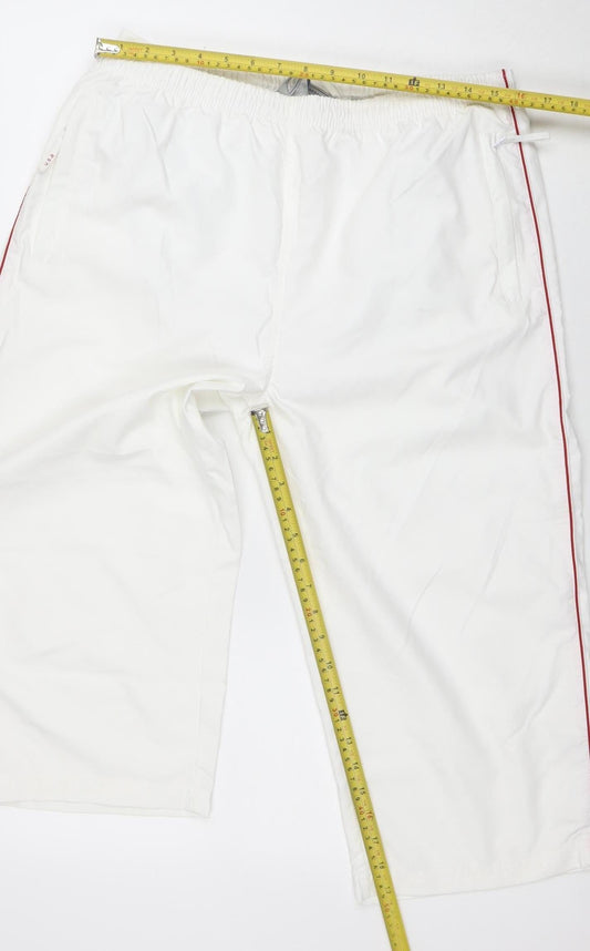Mens UK Size M U.S. Athletic Regular Fit Track Pants White Trousers