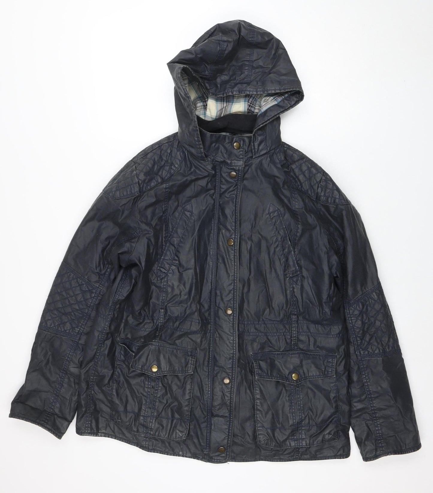 Womens UK Size 14 Marks and Spencer Blue Parka Coat
