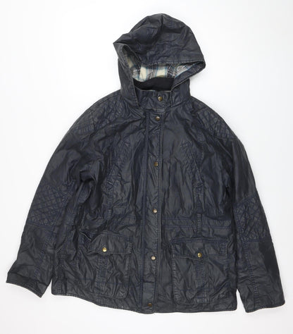 Womens UK Size 14 Marks and Spencer Blue Parka Coat