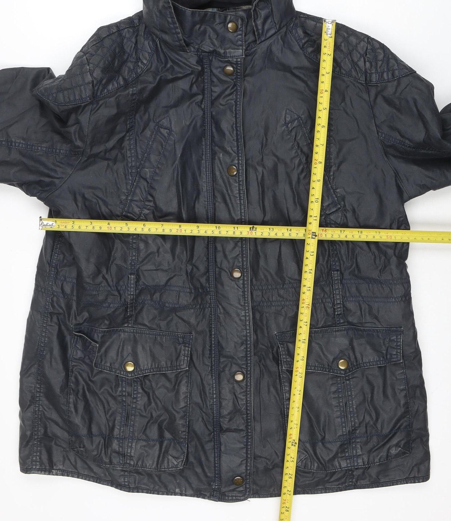 Womens UK Size 14 Marks and Spencer Blue Parka Coat