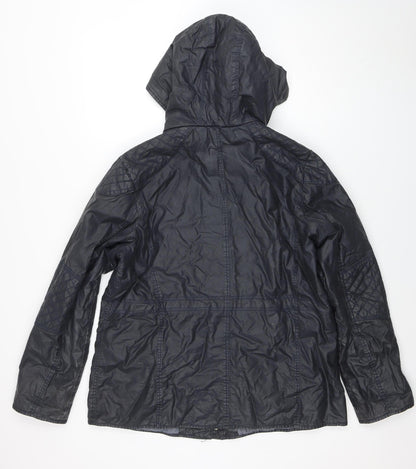 Womens UK Size 14 Marks and Spencer Blue Parka Coat