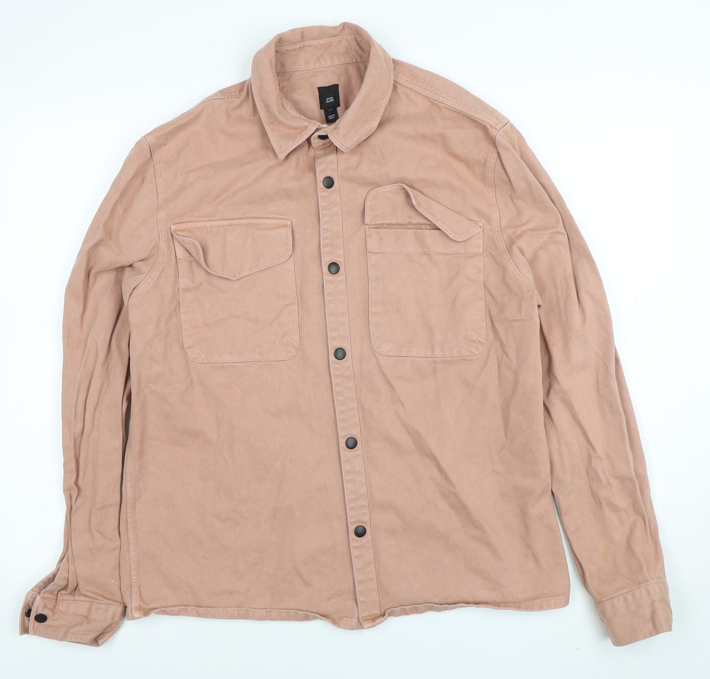 Mens UK Size M River Island Brown Basic Jacket