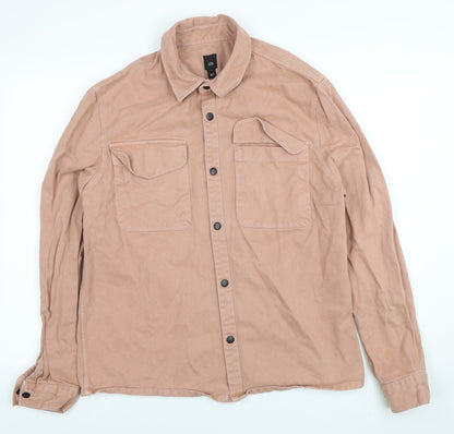 Mens UK Size M River Island Brown Basic Jacket