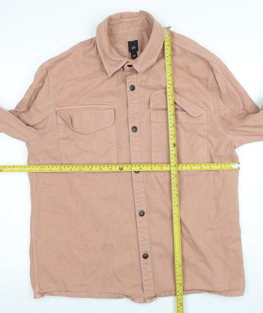 Mens UK Size M River Island Brown Basic Jacket