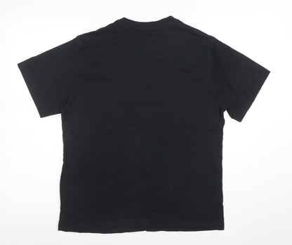 adidas Men’s Black Camouflage Logo Short Sleeve Cotton T-Shirt M