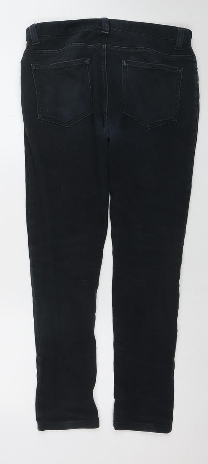 Mens UK Size M Denim Co. Slim Fit Skinny Black Jeans