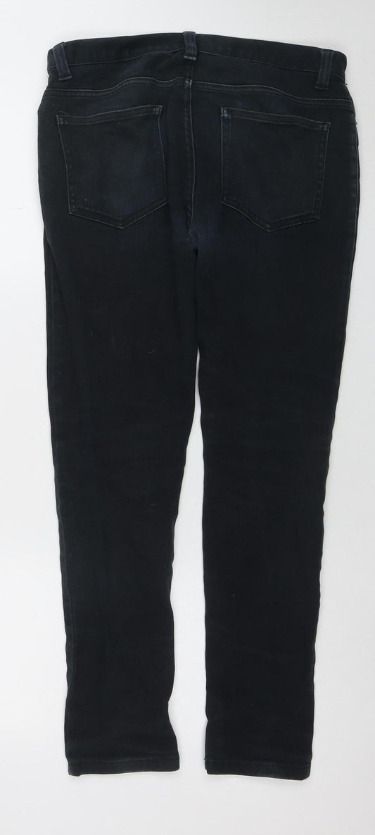 Mens UK Size M Denim Co. Slim Fit Skinny Black Jeans