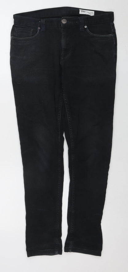 Mens UK Size M Denim Co. Slim Fit Skinny Black Jeans