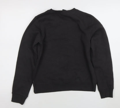 Rip Curl Girls Black Graphic Print Cotton Sweatshirt 14 Years Regular Fit