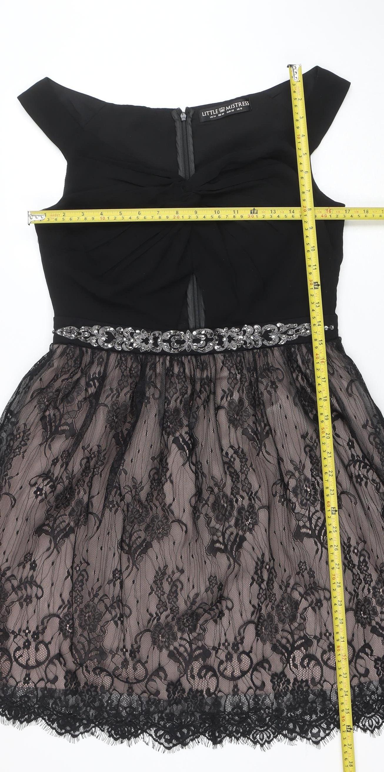 Womens UK Size 14 Little Mistress Fit & Flare Dress