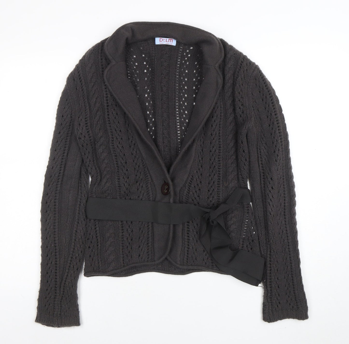 Womens UK Size 12 DtLM Black Cardigan Jumper