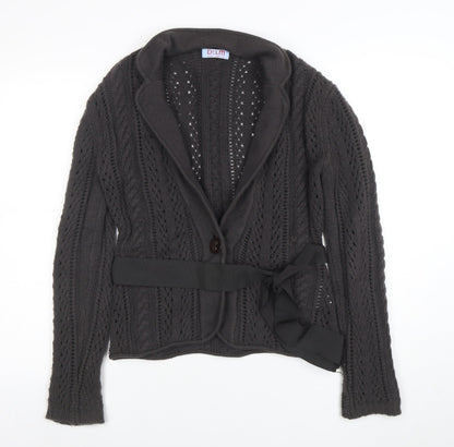Womens UK Size 12 DtLM Black Cardigan Jumper