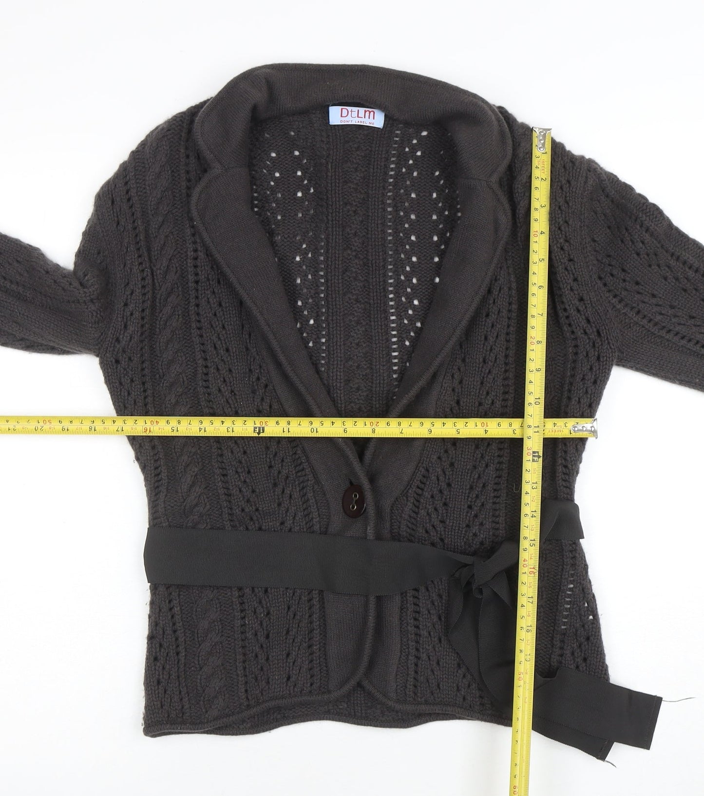 Womens UK Size 12 DtLM Black Cardigan Jumper