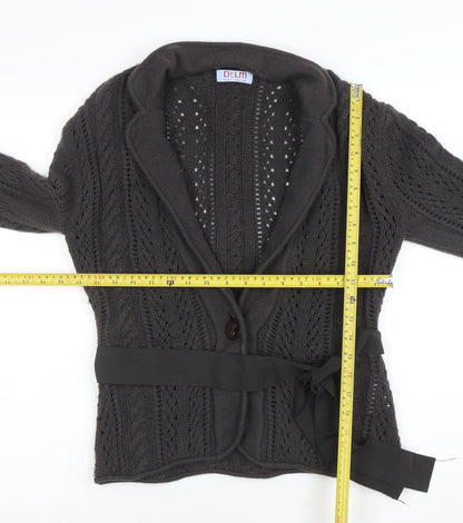 Womens UK Size 12 DtLM Black Cardigan Jumper